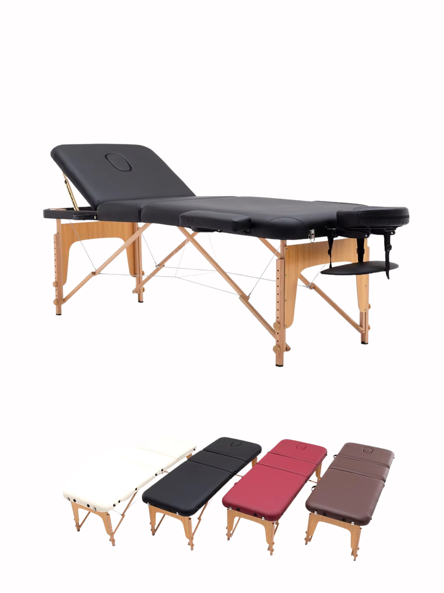 Portable 3-Section Folding Massage Therapy Bed - CB3