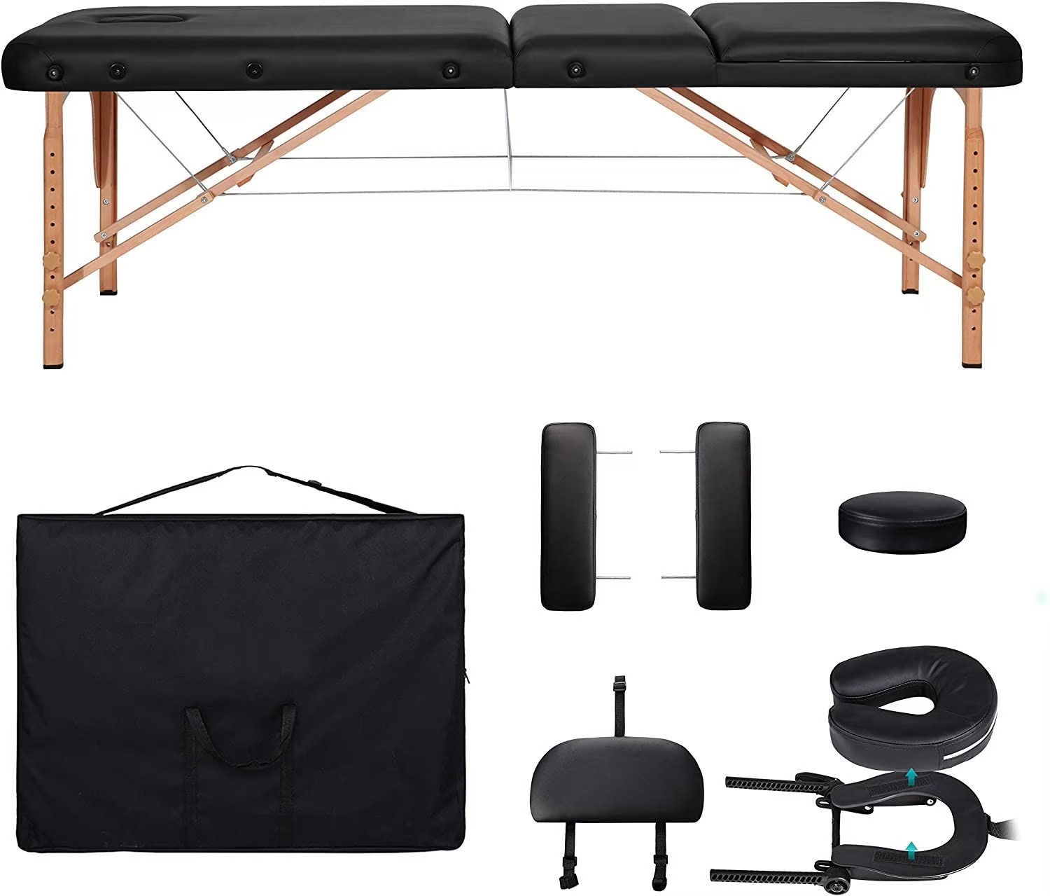 Portable 3-Section Folding Massage Therapy Bed - CB3