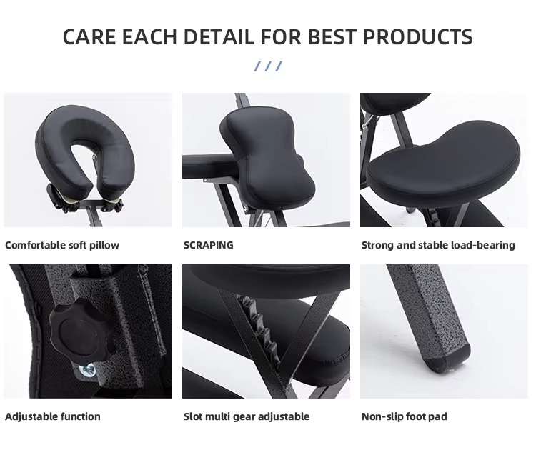 Folding Metal Frame Seated Massage Chair - CB4